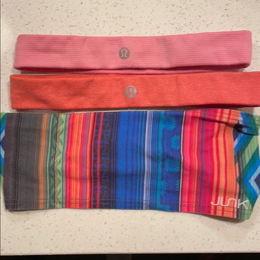 Lululemon and Junk headbands
